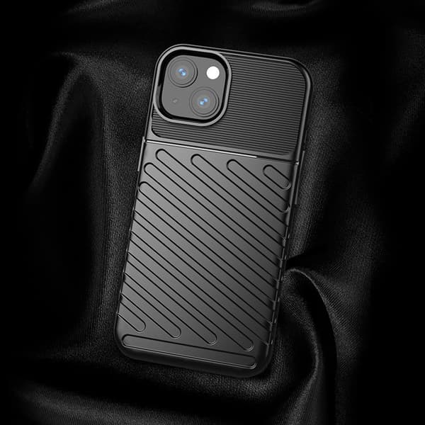 Blixtskydd Flexibelt Pansarskal Fodral för iPhone 13 Mini Blå
