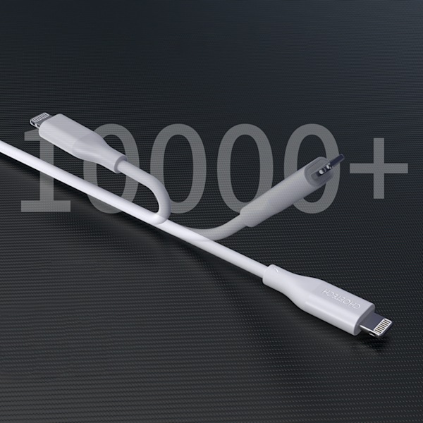 Choetech Vit USB-C till Lightning-kabel MFi PD 30W 1/2m - Snabbl