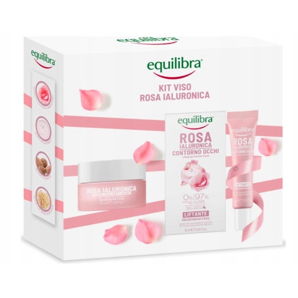 Equilibra Rosa Set: Dagkräm 50 ml + Ögonkräm 15 ml