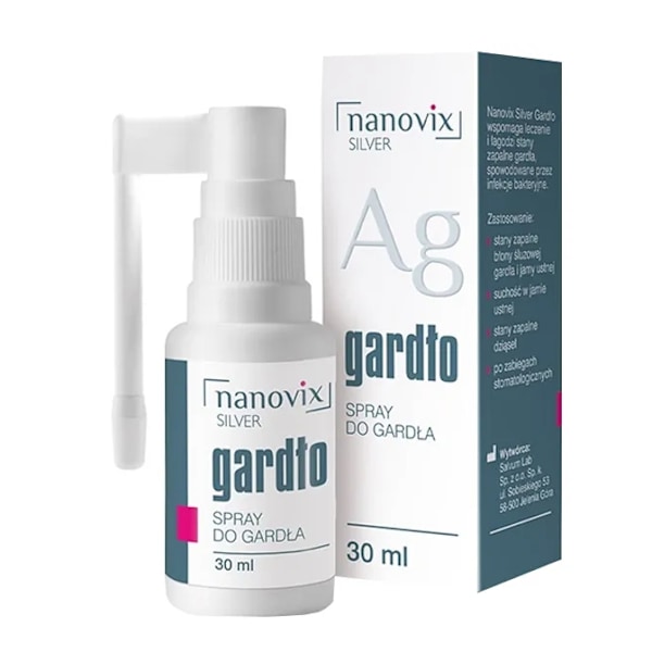 Nanovix Silver Hals Spray 30 ml - Effektiv fuktgivande och lindr