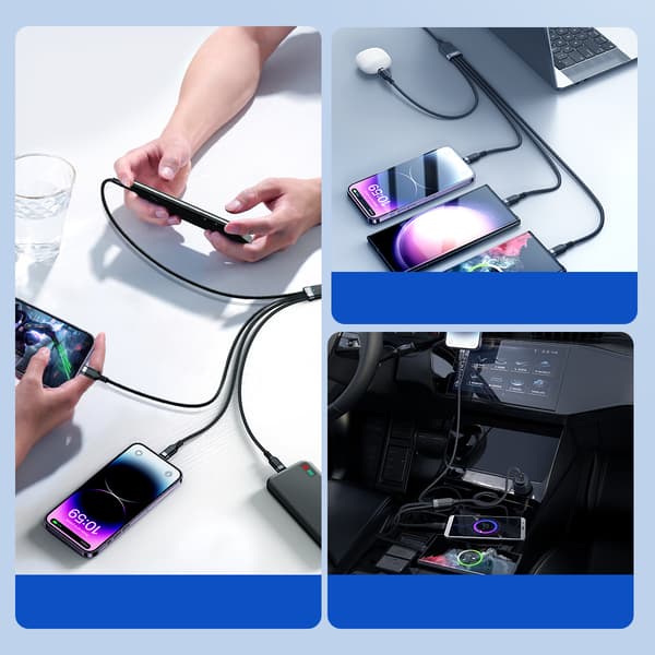 Joyroom Multi-Use Series S-A18 4-i-1 Kabel 1.2m USB-A till USB-C