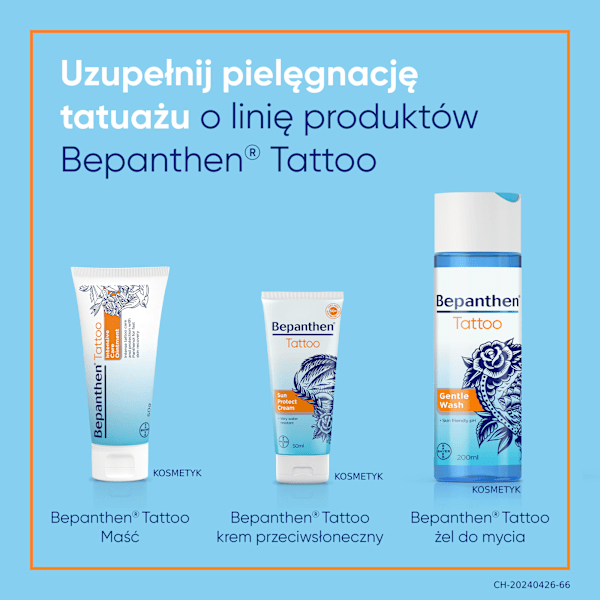 Bepanthen Tattoo Solskyddskräm för Tatuerad Hud SPF 50+ UVA/UVB/