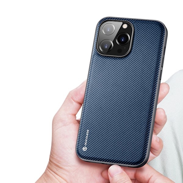 Dux Ducis Fino skyddsfodral med nylonmaterial iPhone 14 Pro blå