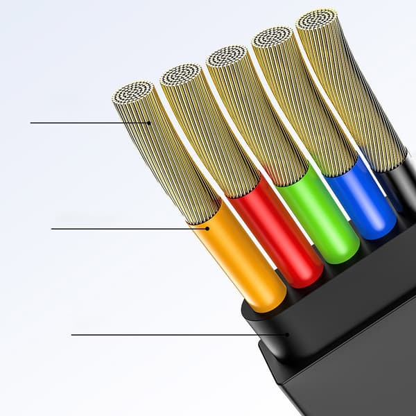 Baseus Golden Loop utdragbar kabel 3-i-1 USB - micro USB / Light