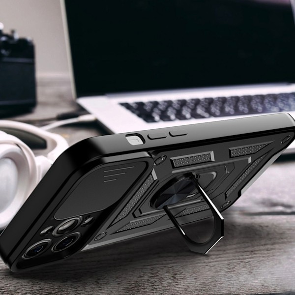 iPhone 13 Pro Max Hybrid Armor Camshield Skal med Kameraskydd -