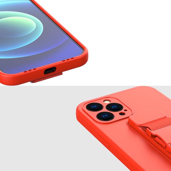 Snyggt smartphonefodral med axelrem för iPhone 12 Pro Max i mari