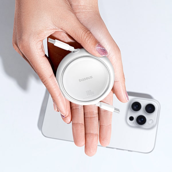 Baseus Free2Draw Mini Utdragbar USB-C till USB-C Kabel 100W 1m -
