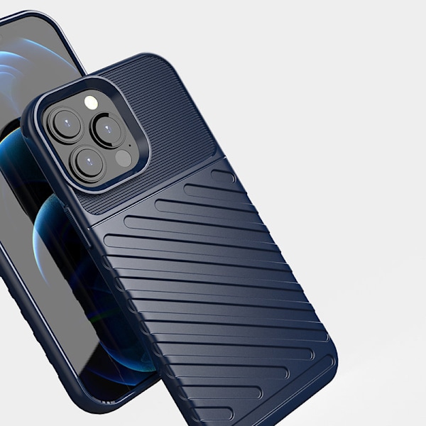 Blixtskydd Flexibelt Pansarfodral för iPhone 13 Pro Max Svart