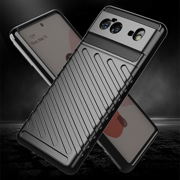 Google Pixel 6 Svart Flexibelt Pansarfodral Thunder Case