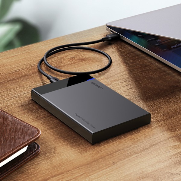 Ugreen Adapter Fodral för SATA 2.5'' Disk/ 6TB/ USB-C 3.0 Svart