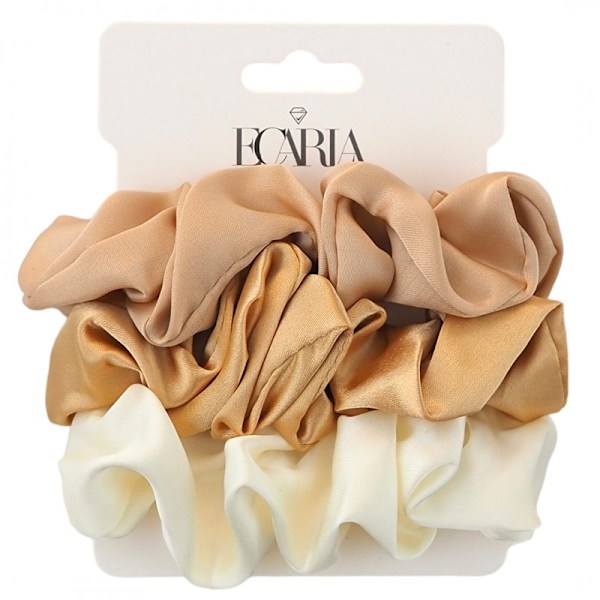 Ecarla Hårsnoddar Frotté Beige Set/ 3 stycken