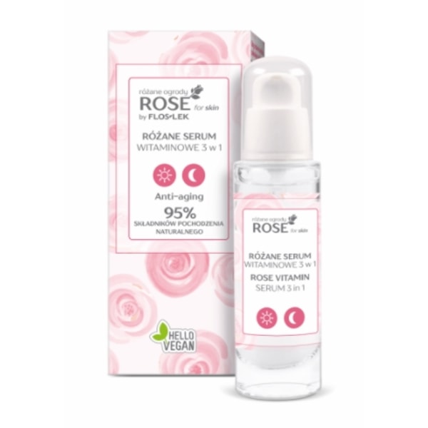 Ruusuhohtoinen Anti-Aging Seerumi Vahvistetulla Vitamiinilla, 30ml