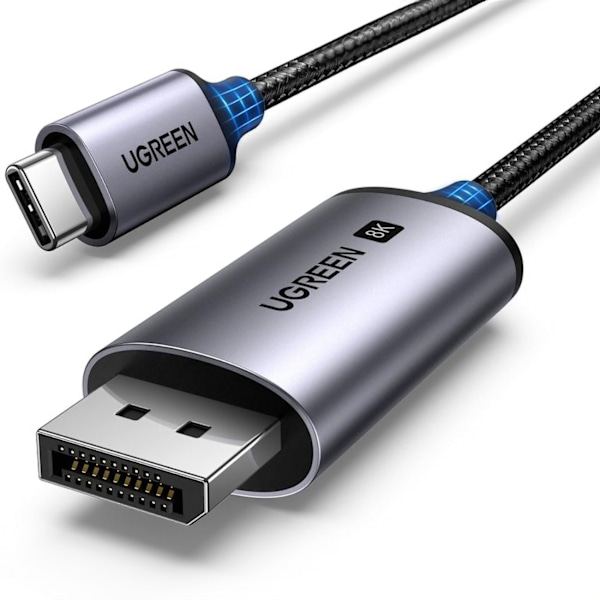 Ugreen CM556 USB-C till DisplayPort-kabel 8K 3 m - Grå