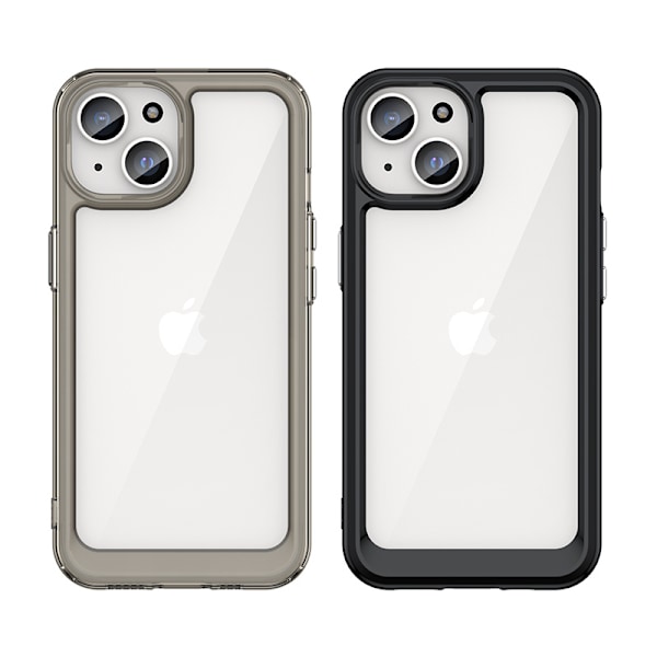 Förstärkt skal med flexibel ram för iPhone 15 Plus Outer Space -