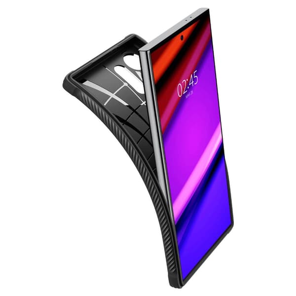 Robust Svartmattskal för Samsung Galaxy S24 Ultra - Spigen Rugge