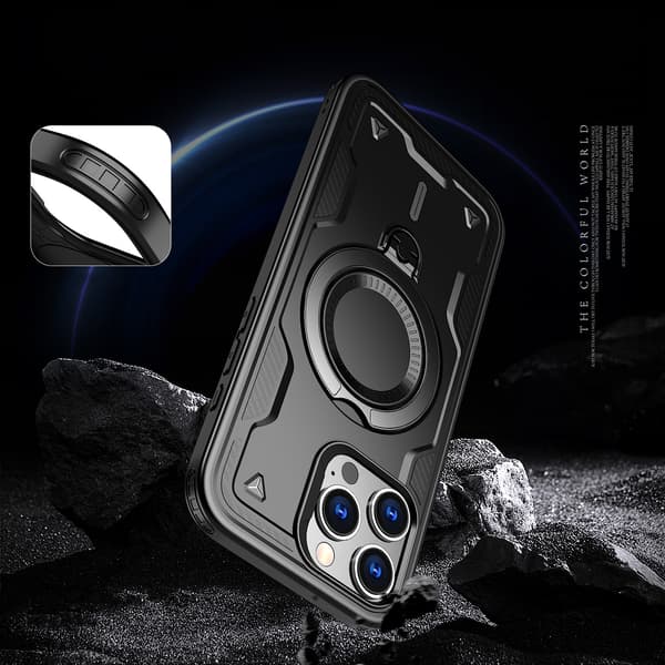Hybrid Armor Trendy Cover med MagSafe til iPhone 16 Pro - Sort