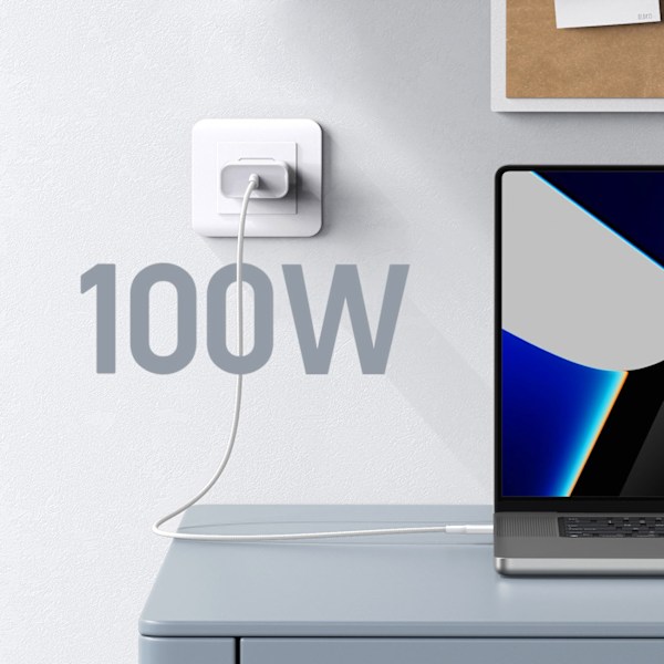 Ugreen US557 USB-C till USB-C Kabel 100W/ 1m - Vit