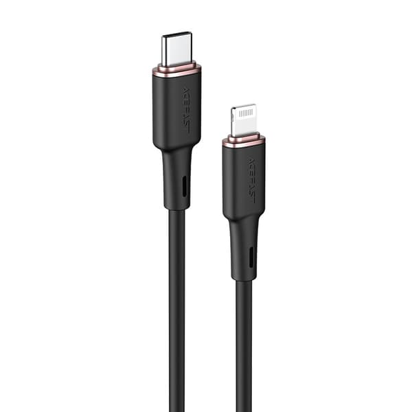 Acefast MFI USB-C till Lightning-kabel 1/2m/ 30W/ 3A svart (C2-0