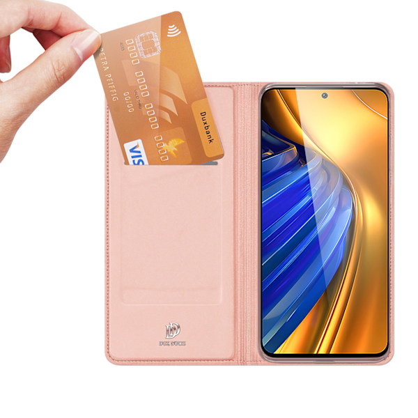 Dux Ducis Skin Pro fodral med lock för Xiaomi Poco F4 5G rosa