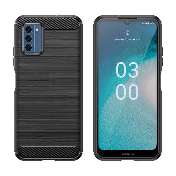 Silikonfodral Carbon Case för Nokia C300 - svart