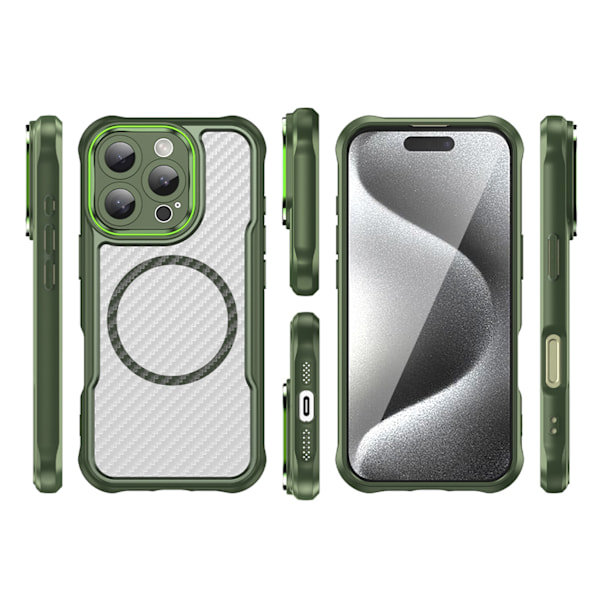 Silikonfodral Leading Series MagSafe för iPhone 16 Pro Max - Grö