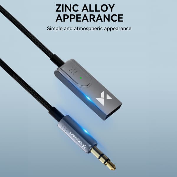 Bluetooth 5.3 Ljudmottagare Adapter Wozinsky WTODB / AUX Ljudada