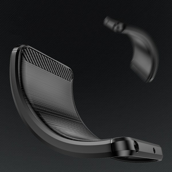 Silikonfodral Carbon Case för iPhone 16 Pro Max - Svart