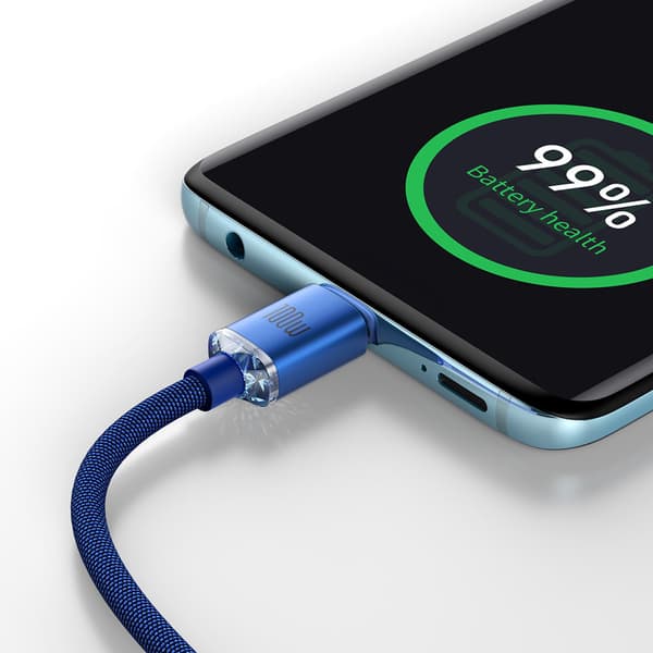 Baseus CAJY000703 USB-C till USB-C Kabel PD 100W 480Mb/s 2m - Bl