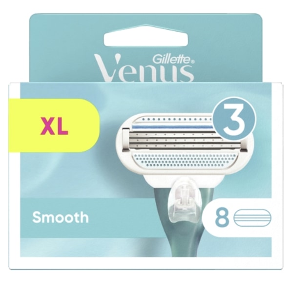 Gillette Venus Smooth Bytbara Rakblad/ 8-pack - Kvalitetsblad Im