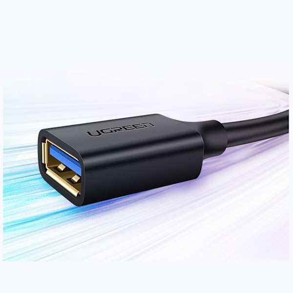 Ugreen USB 3.0 Förlängningskabel 1m Svart (Hona till Hane)