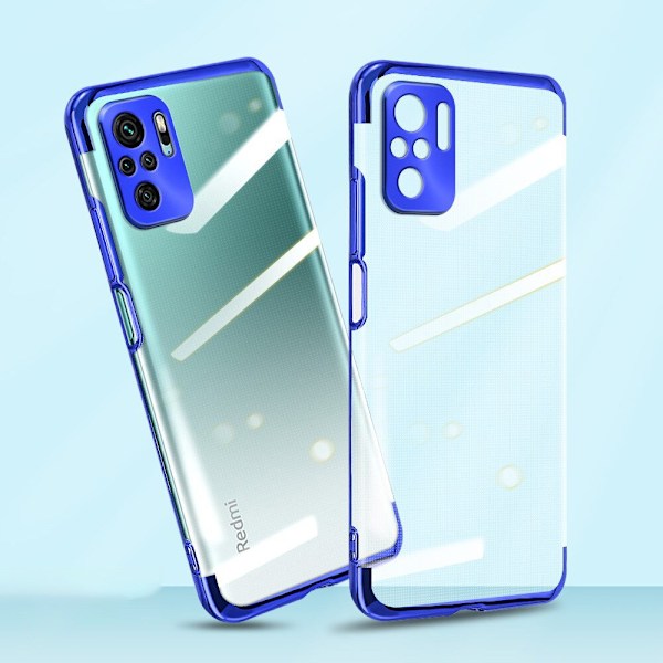 Transparent Fodral med Metallram för Xiaomi Redmi Note 10 5G / P