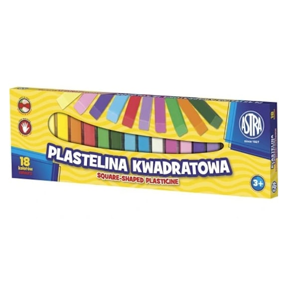 Astra/ Kvadratiskt Plastelinaset/ 18 färger