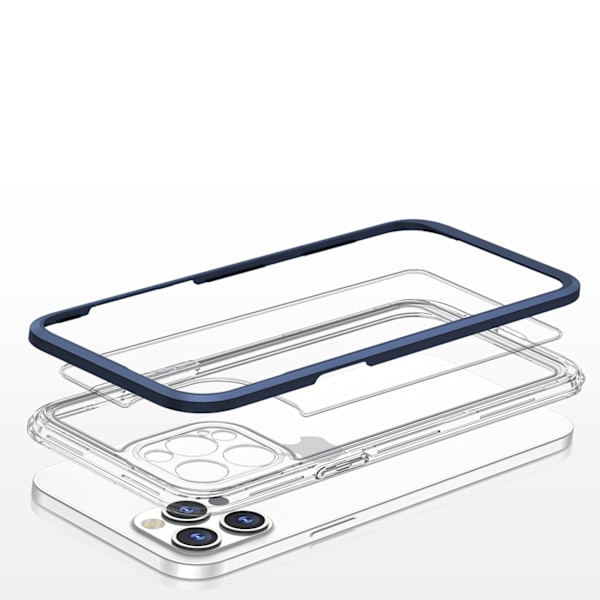 Transparent 3-i-1 fodral för iPhone 12 Pro Max - flexibel gelram