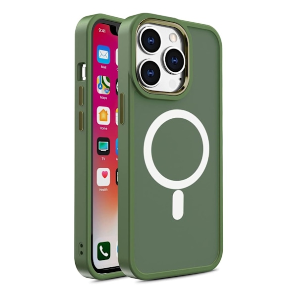 Magnetiskt MagSafe-fodral Color Matte för iPhone 15 - Grön