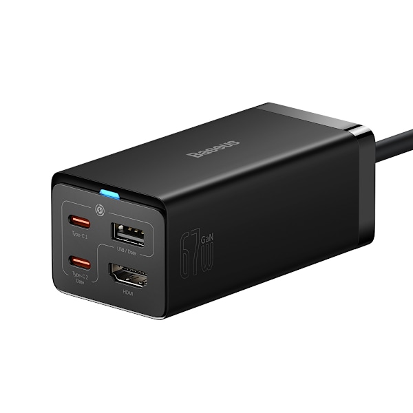 Baseus GaN5 Strömadapter CCGP110201 med HDMI & 2x USB-C/USB-A/ H