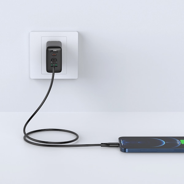 Acefast Certifierad USB-C till Lightning Kabel 1/2m/ 30W/3A/ Sva
