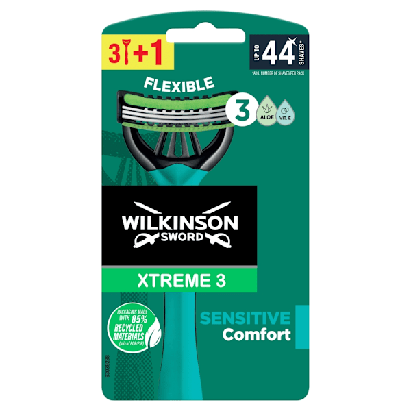 Wilkinson Xtreme 3 Komfortkänslig Rakblad/ 4-Pack