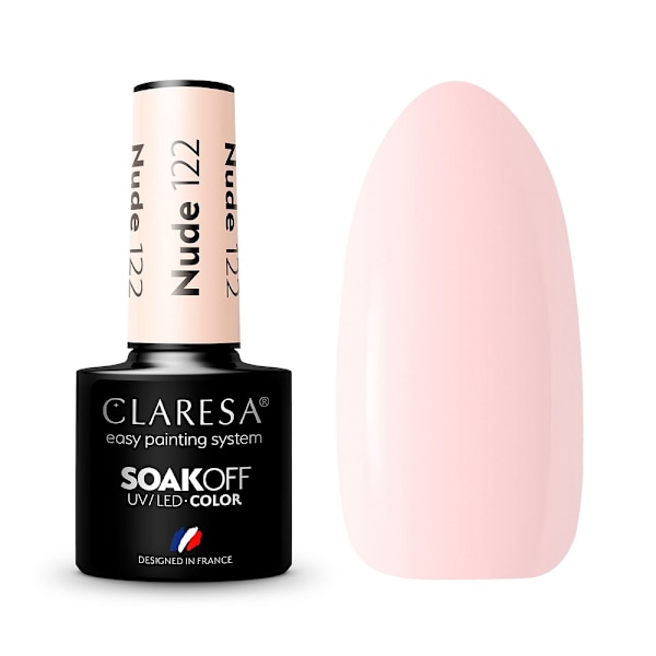 Claresa Soak Off UV/LED Nude Geelilakka 122, 5 g