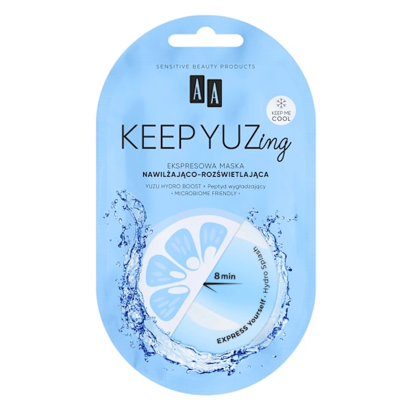 Oceanic Keep Yuzing Kosteuttava & Heleyttävä Pikakasvomaski, 7 ml