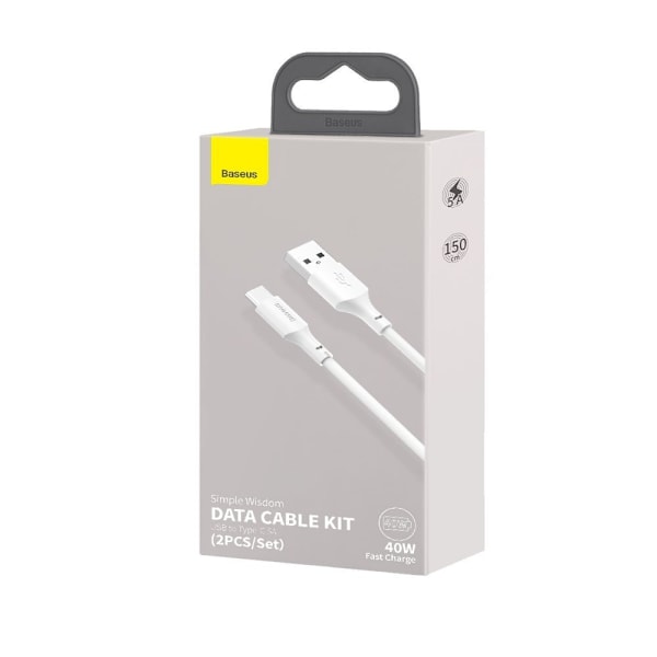 Baseus 2x USB till USB Typ C Kabel för Snabbladdning/ Power Deli