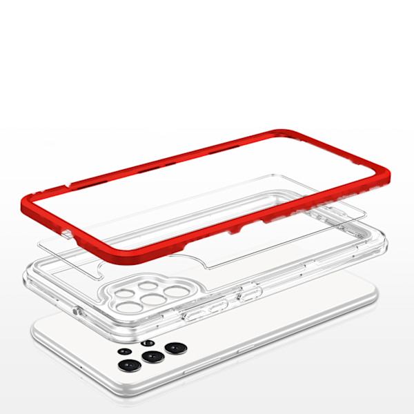 Transparent 3-i-1 fodral för Samsung Galaxy A32 5G gelöverdrag m