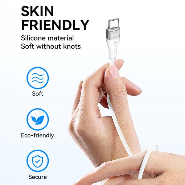 Wozinsky USB-C till USB-C PD 65W Kabel 1 m - Vit
