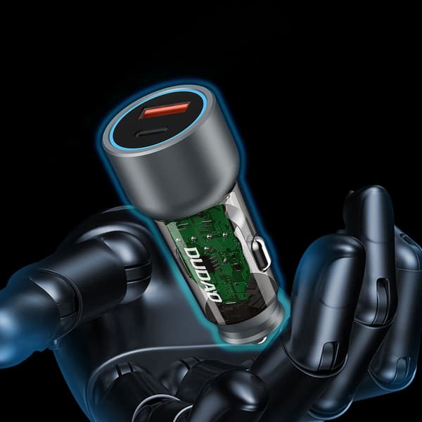 Dudao R4T Bil Laddare 30W USB-A/USB-C - Grå