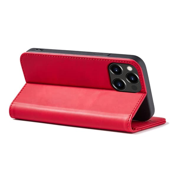 Magnetiskt Elegant Fodral för iPhone 14 Plus - Rött Flipplåda/ P