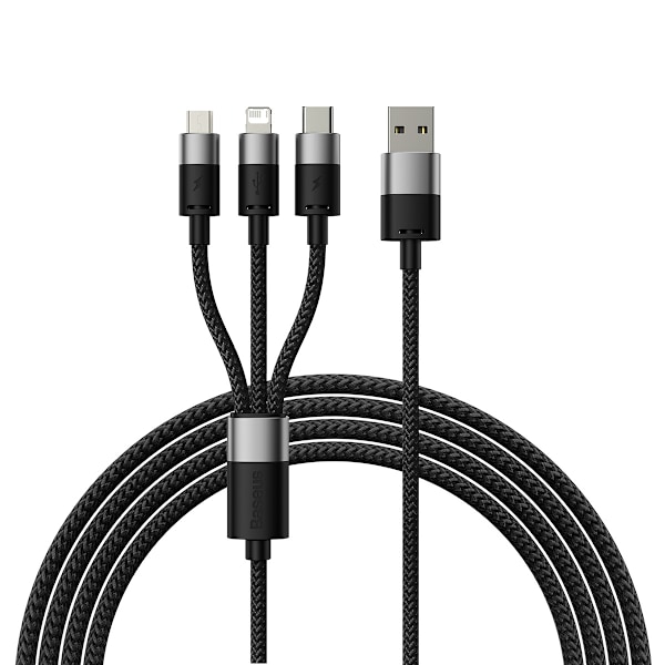 Baseus StarSpeed 3-i-1 USB-kabel: micro USB / Lightning / USB-C/