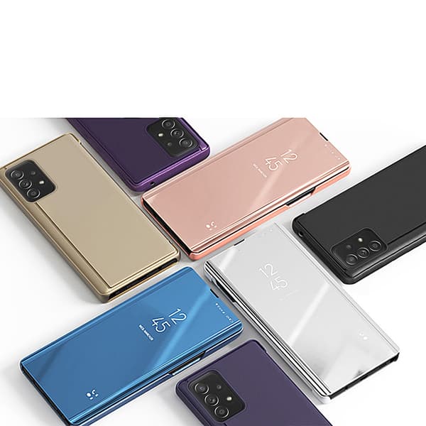 Samsung Galaxy A73 Flipfodral med Klar Vy/ Blå
