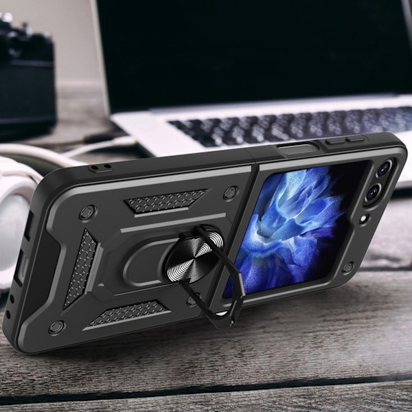 Hybrid Armor Camshield Skyddsfodral för Z Flip 5 5G med Kamerali