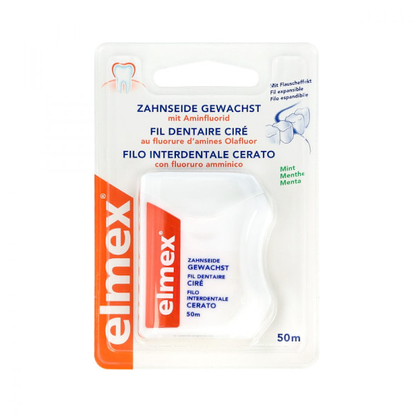 Elmex Vaxad Tandtråd 50m