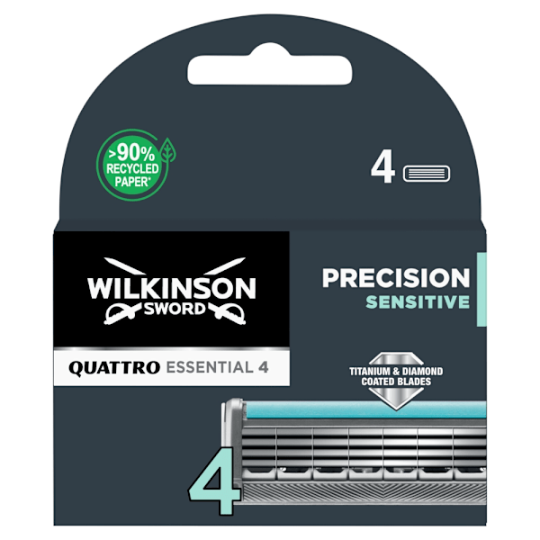 Wilkinson Quattro Precision Sensitive Keräilyterät, 4 kpl