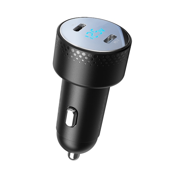 Bil laddare Dubbel USB-C 70W med LED-Skärm Joyroom JR-CCD02 - Sv
